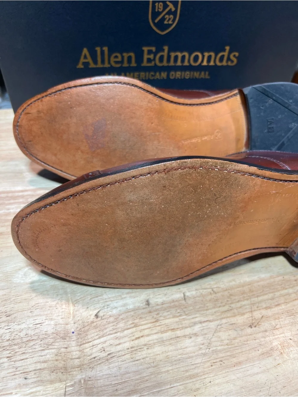 Allen Edmonds Fifth Avenue Men’s Burgundy Leather Cap Toe Oxfords Sz 10.5 3E